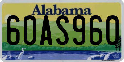 AL license plate 60AS960