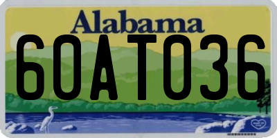 AL license plate 60AT036