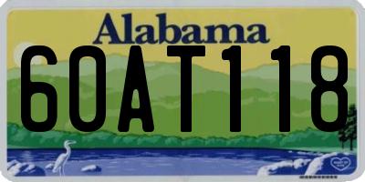 AL license plate 60AT118