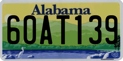 AL license plate 60AT139