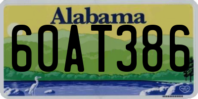 AL license plate 60AT386