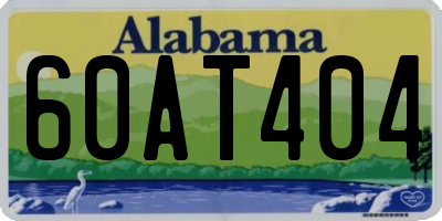 AL license plate 60AT404