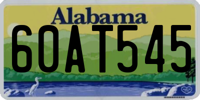AL license plate 60AT545