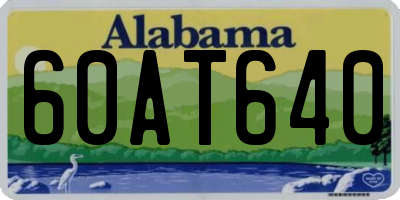 AL license plate 60AT640