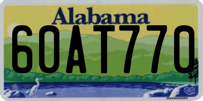 AL license plate 60AT770