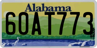 AL license plate 60AT773