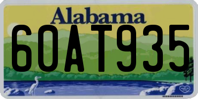 AL license plate 60AT935