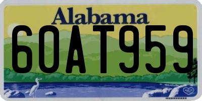 AL license plate 60AT959
