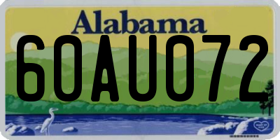 AL license plate 60AU072