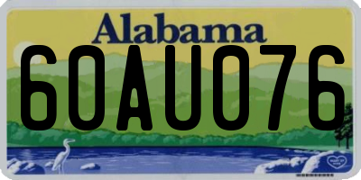 AL license plate 60AU076