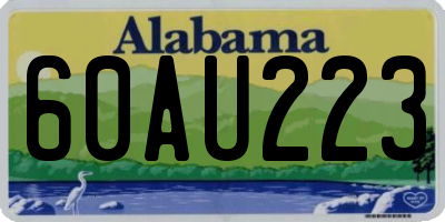 AL license plate 60AU223