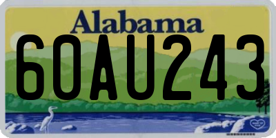 AL license plate 60AU243