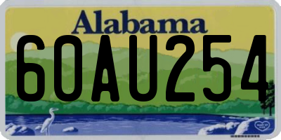 AL license plate 60AU254