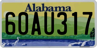 AL license plate 60AU317