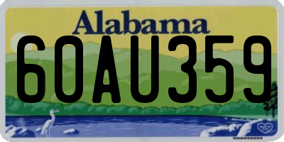 AL license plate 60AU359