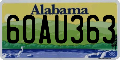 AL license plate 60AU363