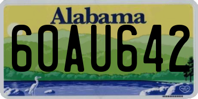 AL license plate 60AU642