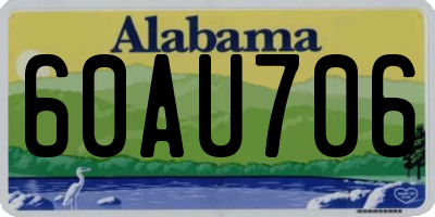 AL license plate 60AU706