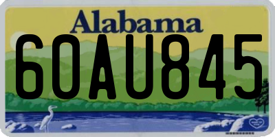 AL license plate 60AU845