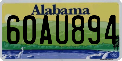 AL license plate 60AU894
