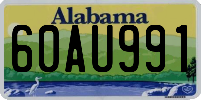 AL license plate 60AU991