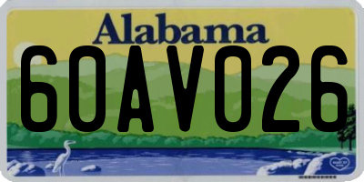 AL license plate 60AV026