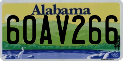AL license plate 60AV266