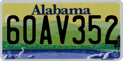 AL license plate 60AV352