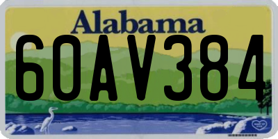AL license plate 60AV384