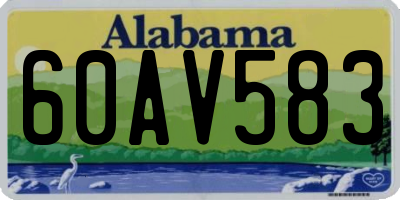 AL license plate 60AV583
