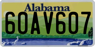 AL license plate 60AV607