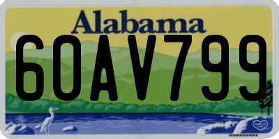 AL license plate 60AV799