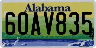 AL license plate 60AV835