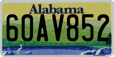 AL license plate 60AV852