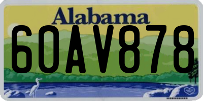 AL license plate 60AV878