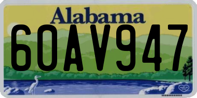 AL license plate 60AV947