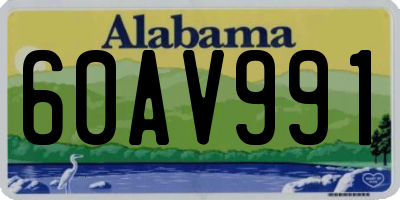 AL license plate 60AV991