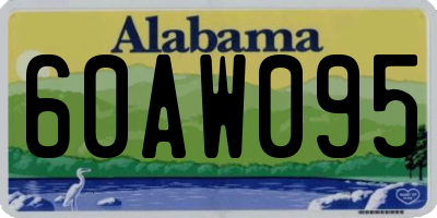 AL license plate 60AW095
