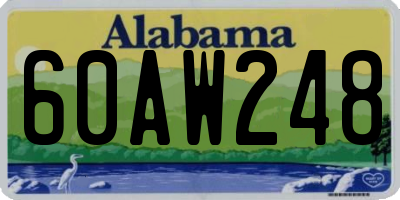 AL license plate 60AW248