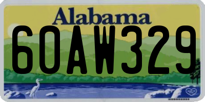 AL license plate 60AW329