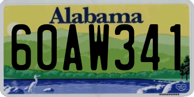 AL license plate 60AW341