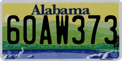 AL license plate 60AW373