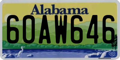 AL license plate 60AW646