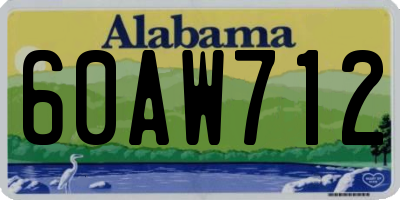 AL license plate 60AW712