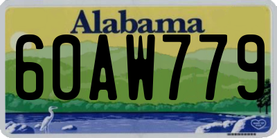 AL license plate 60AW779