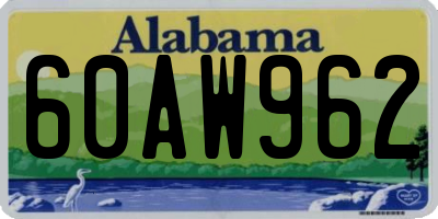 AL license plate 60AW962