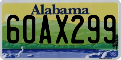 AL license plate 60AX299