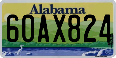 AL license plate 60AX824