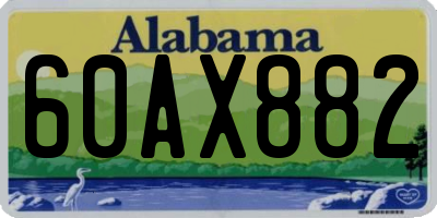 AL license plate 60AX882