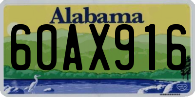 AL license plate 60AX916